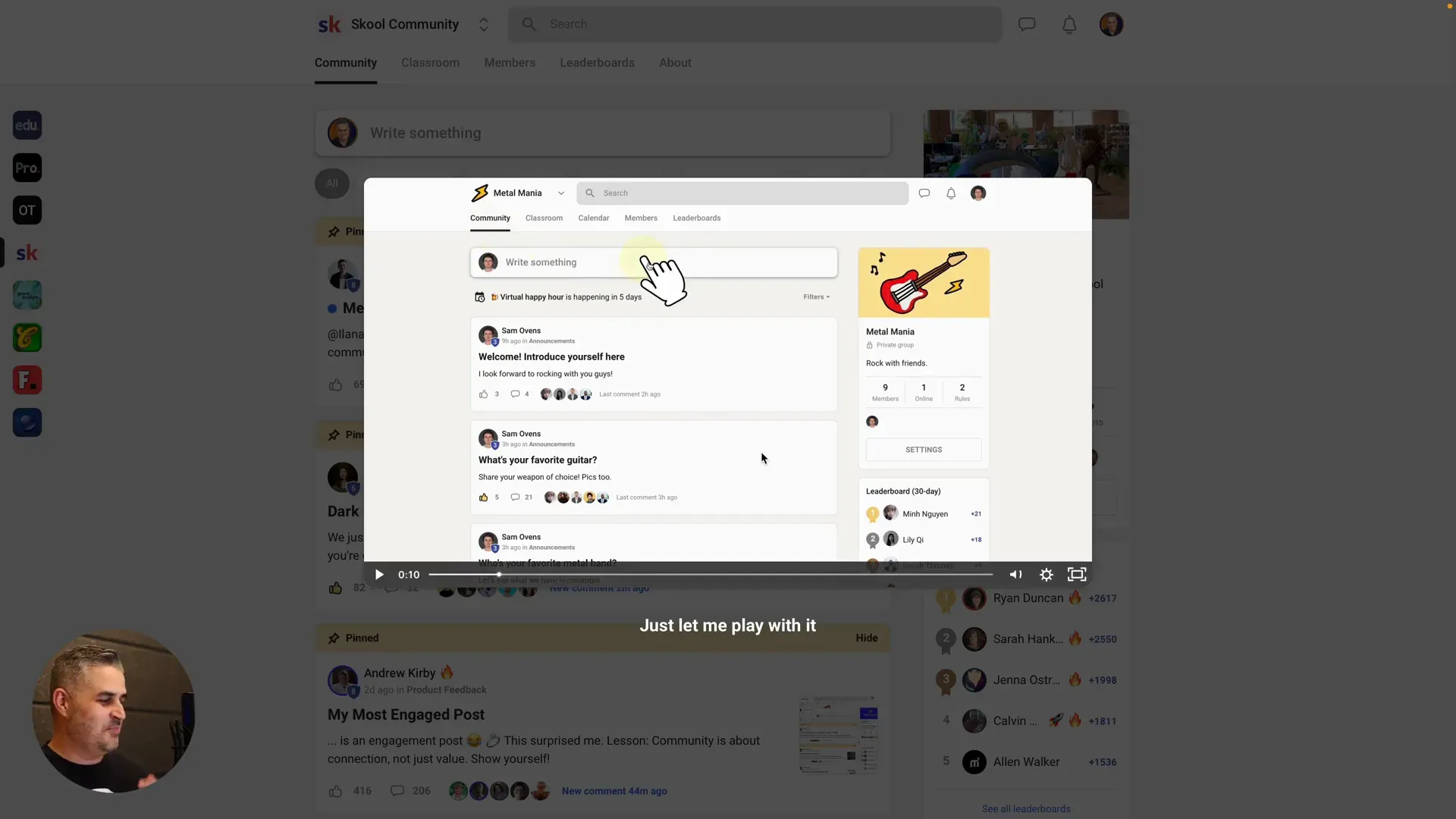 Creating a community screenshot