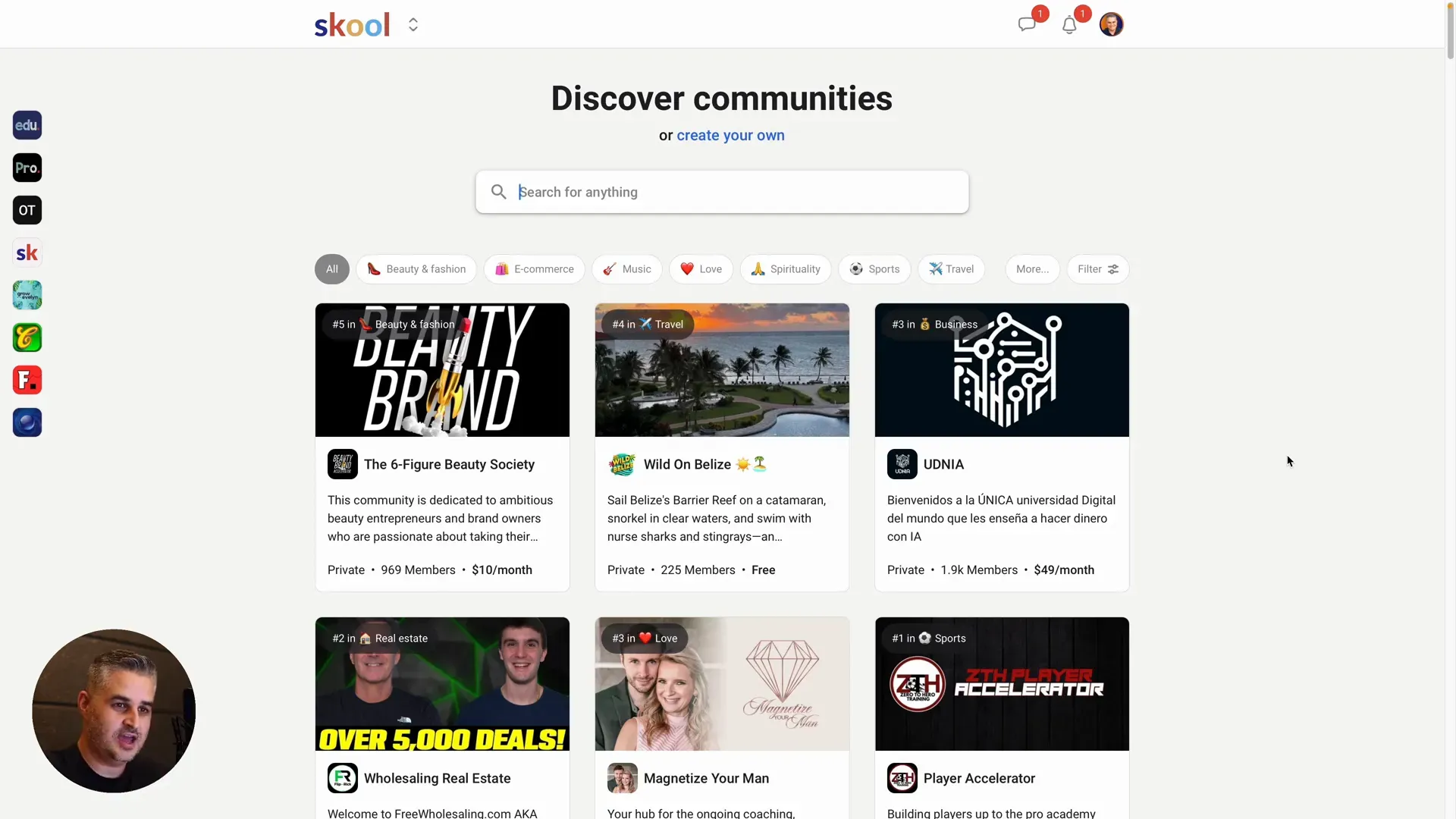 Discovery page updates screenshot