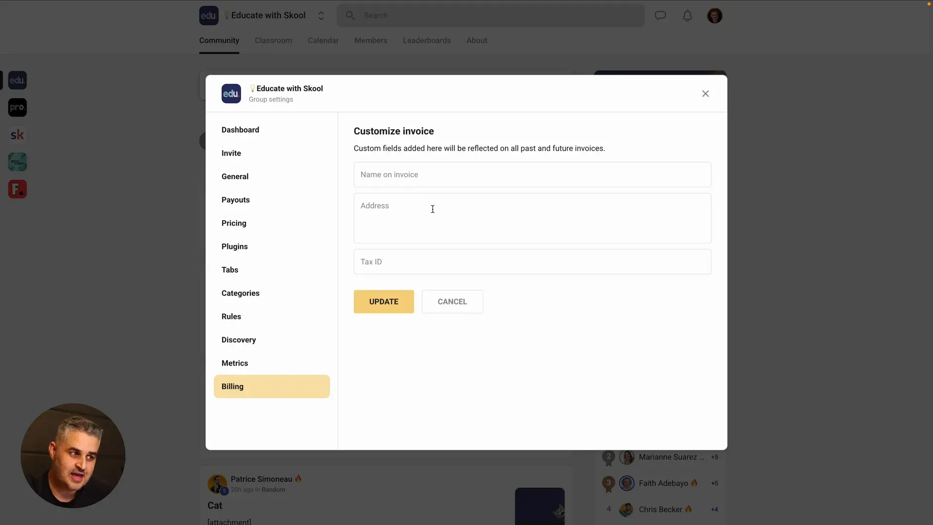 Setting up Skool account for payouts